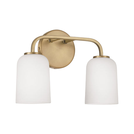 Elira 2 Light Vanity, Aged Brass