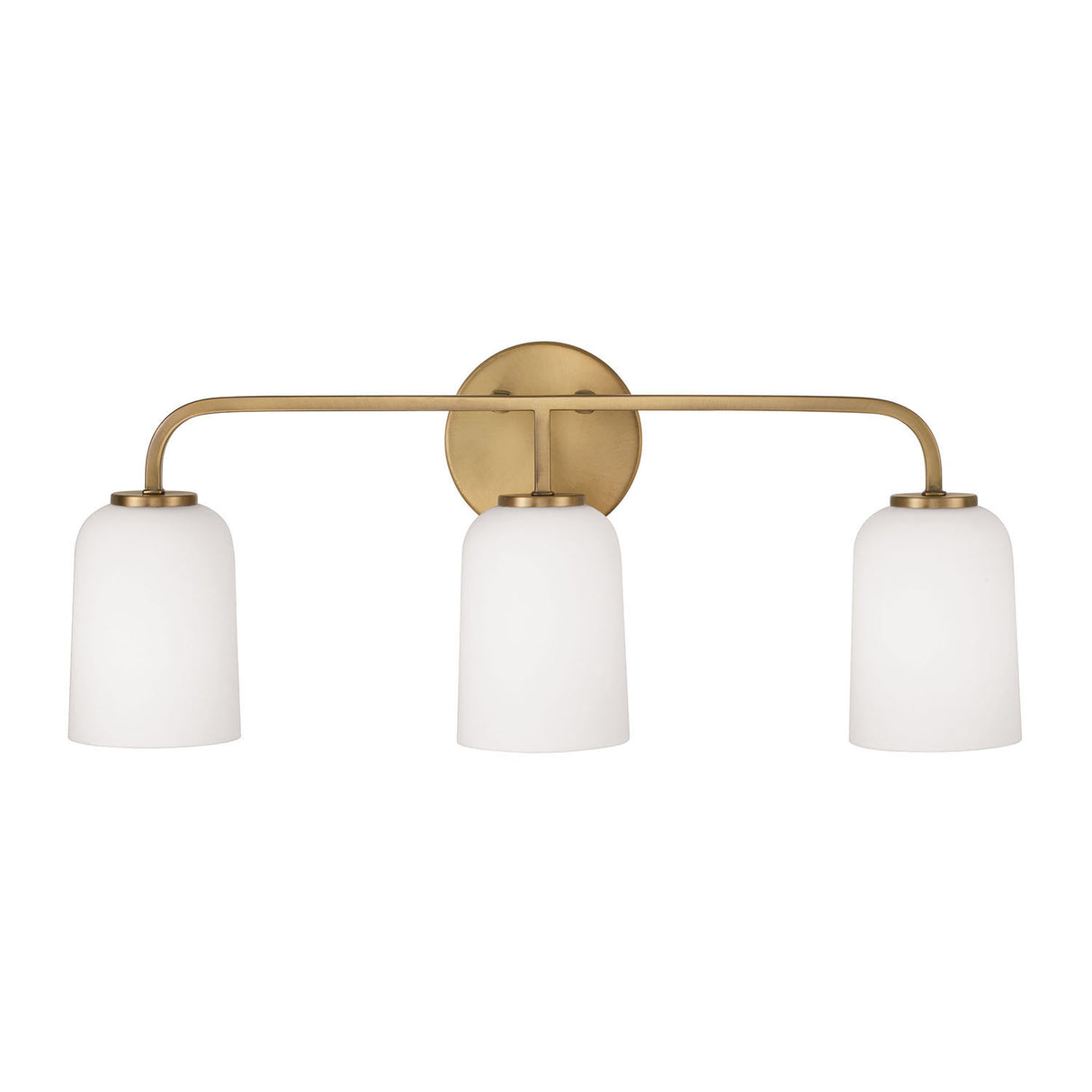 Elira 3 Light Vanity, Aged Brass