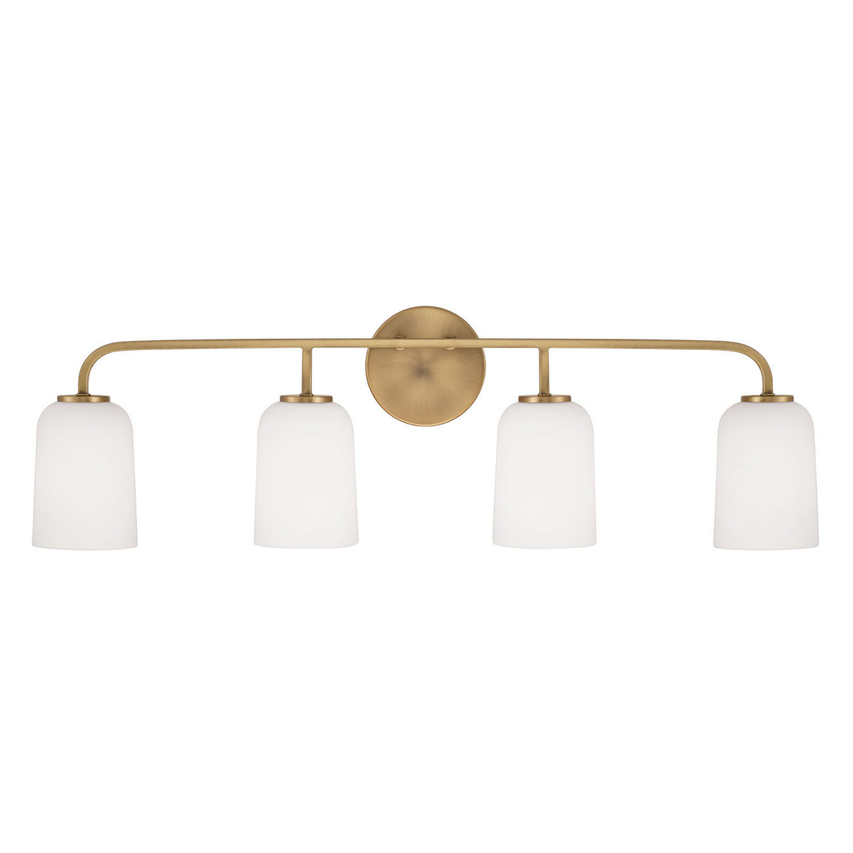 Elira 4 Light Vanity, Aged Brass