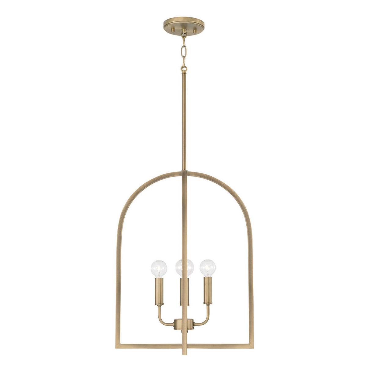 Elira Lantern Pendant 16", Aged Brass