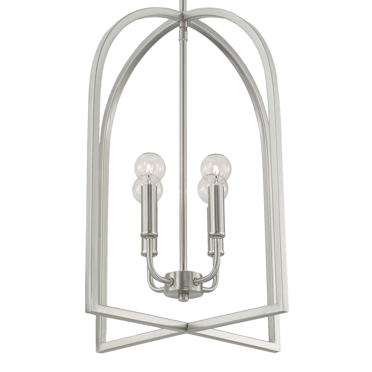Elira Lantern Pendant 16", Brushed Nickel