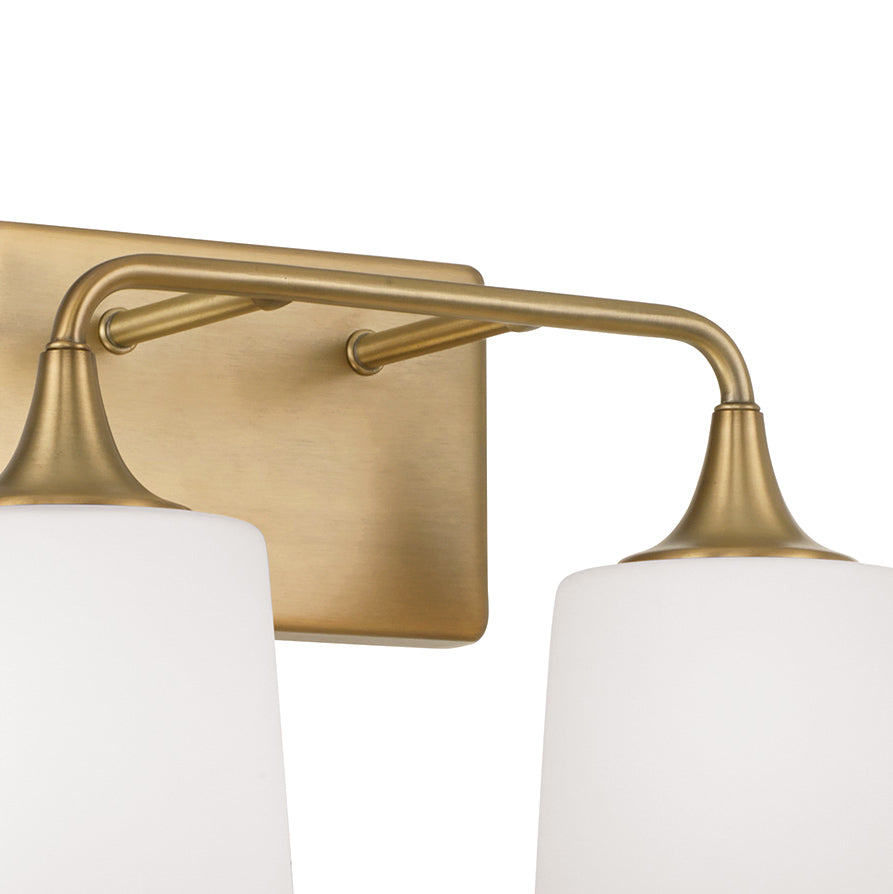 Harper 2 Light Vanity, Aged Brass