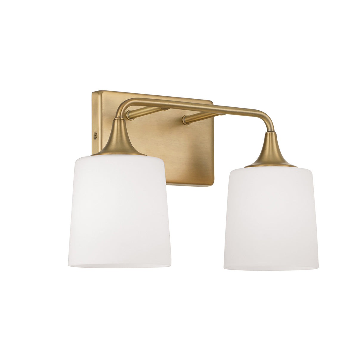 Harper 2 Light Vanity, Aged Brass