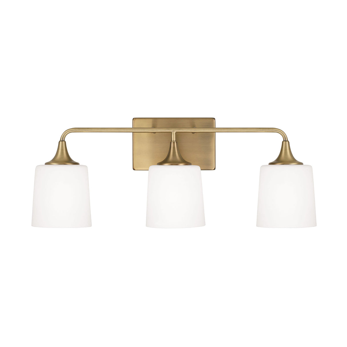 Harper 3 Light Vanity, Aged Brass
