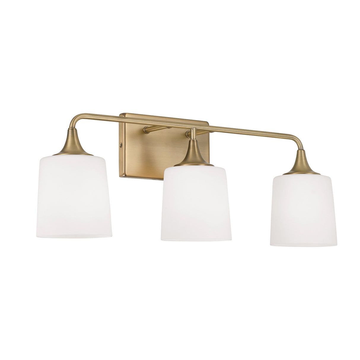 Harper 3 Light Vanity, Aged Brass