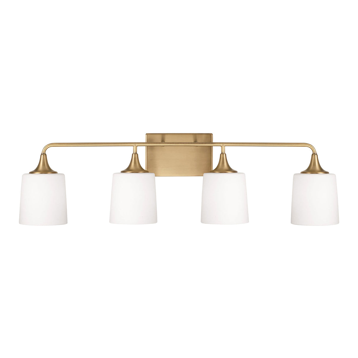 Harper 4 Light Vanity, Aged Brass