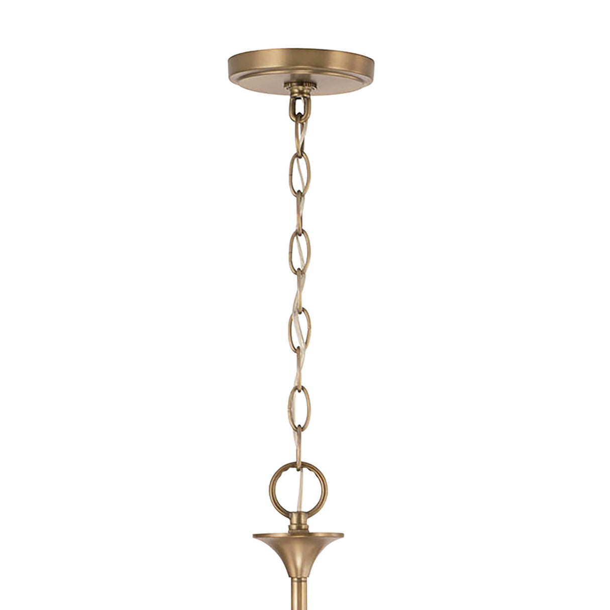 Harper 6 Light Chandelier 49", Aged Brass