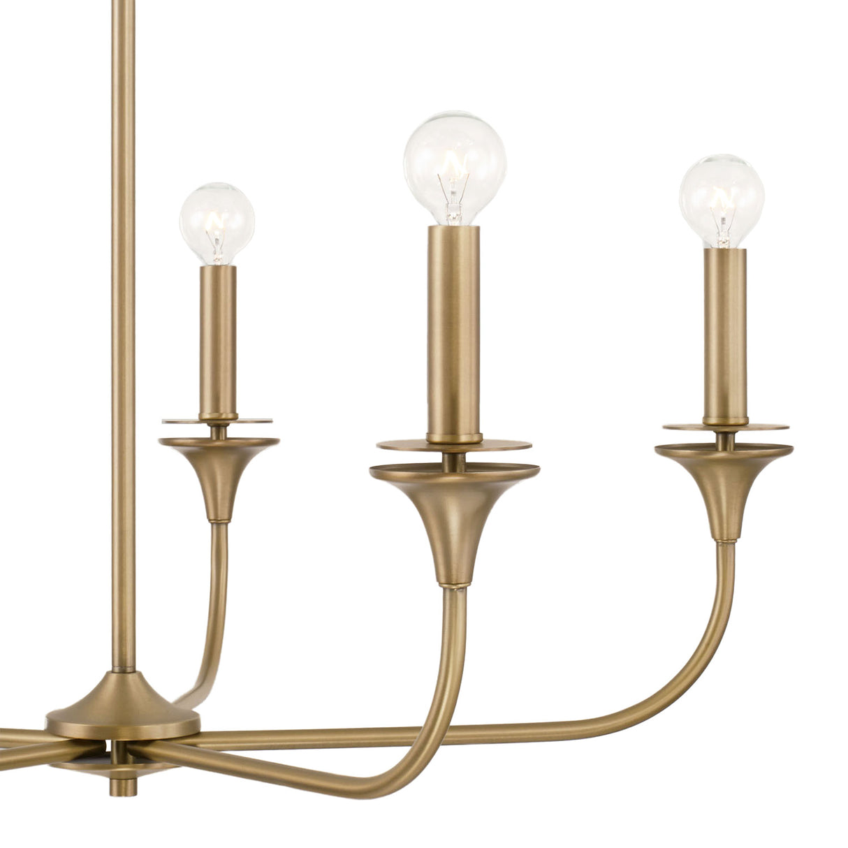 Harper 5 Light Chandelier 31", Aged Brass