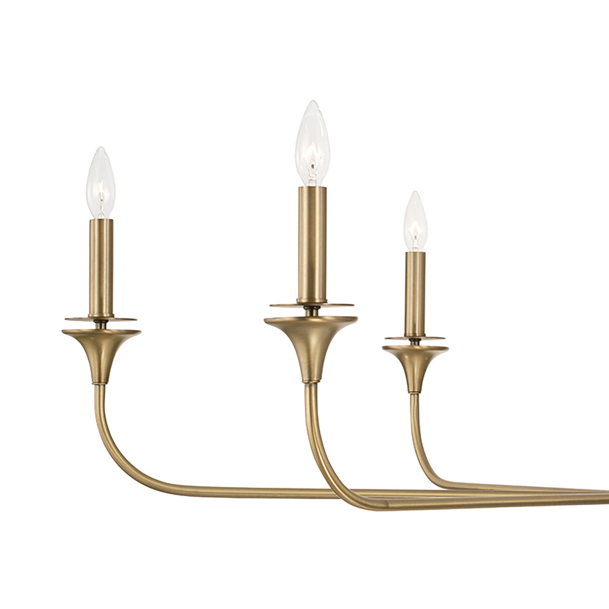 Harper 6 Light Chandelier 49", Aged Brass