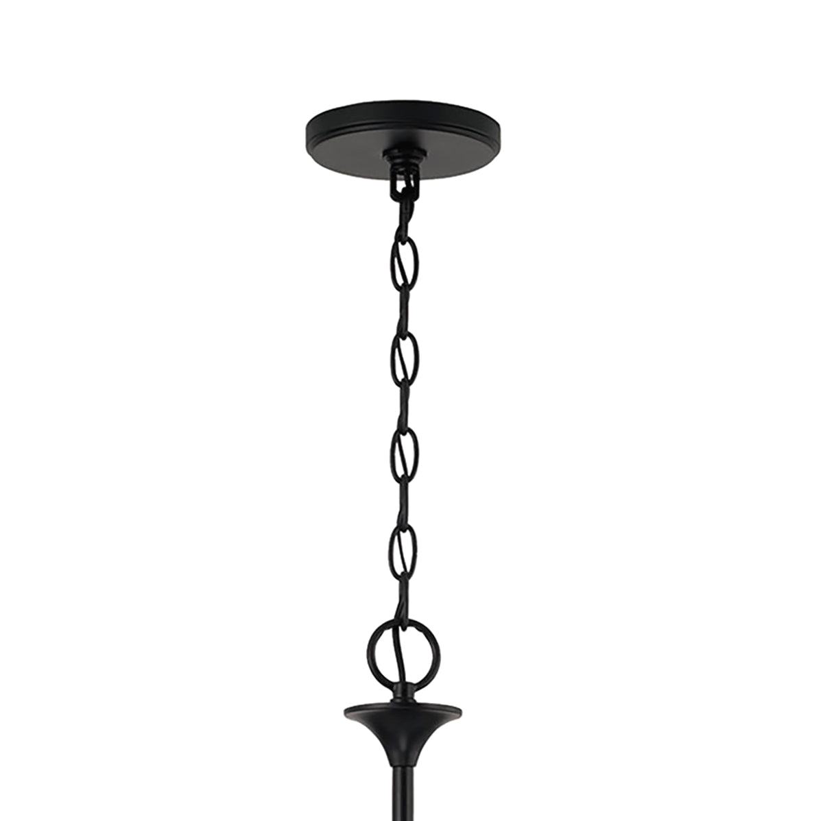 Harper 6 Light Chandelier 49", Matte Black