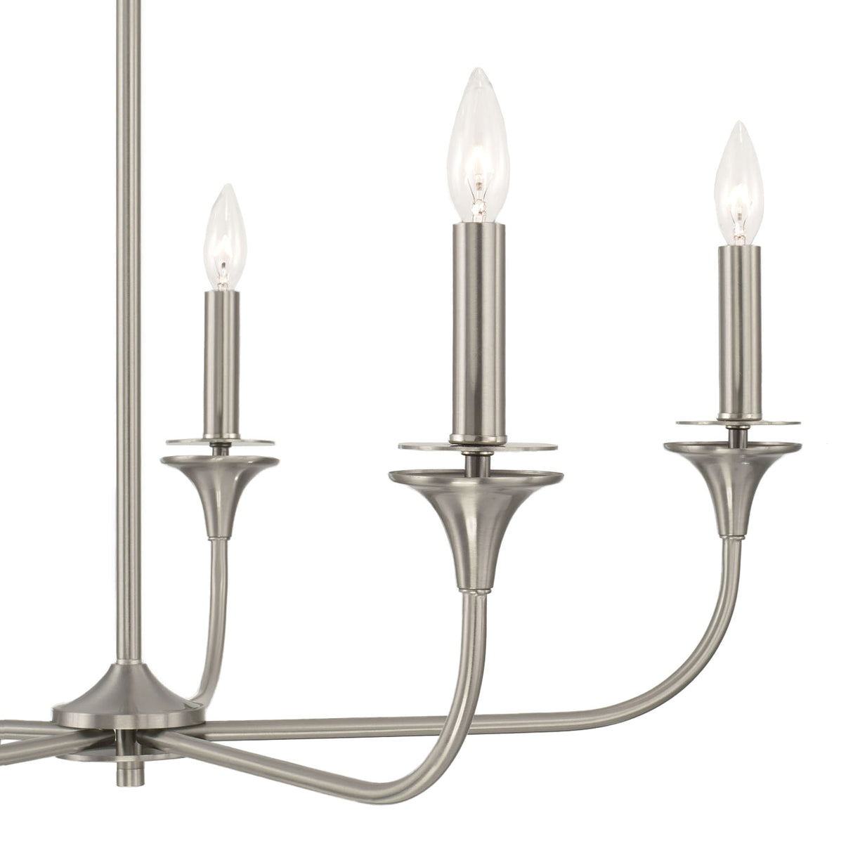 Harper 5 Light Chandelier 31", Brushed Nickel