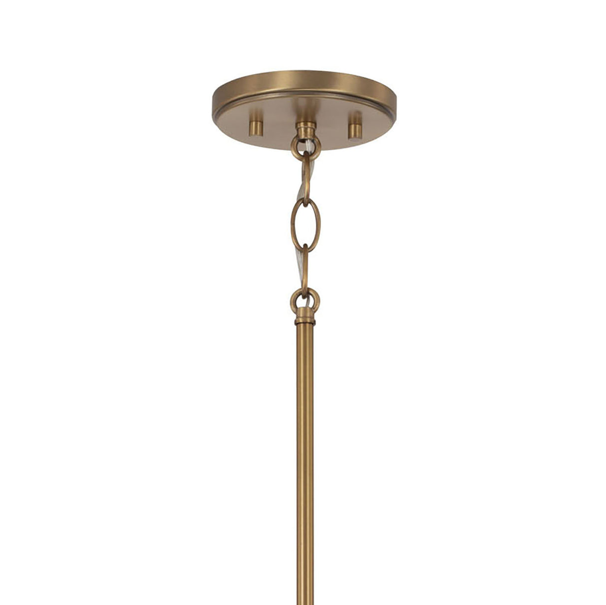 Cleo Pendant 13", White and Aged Brass