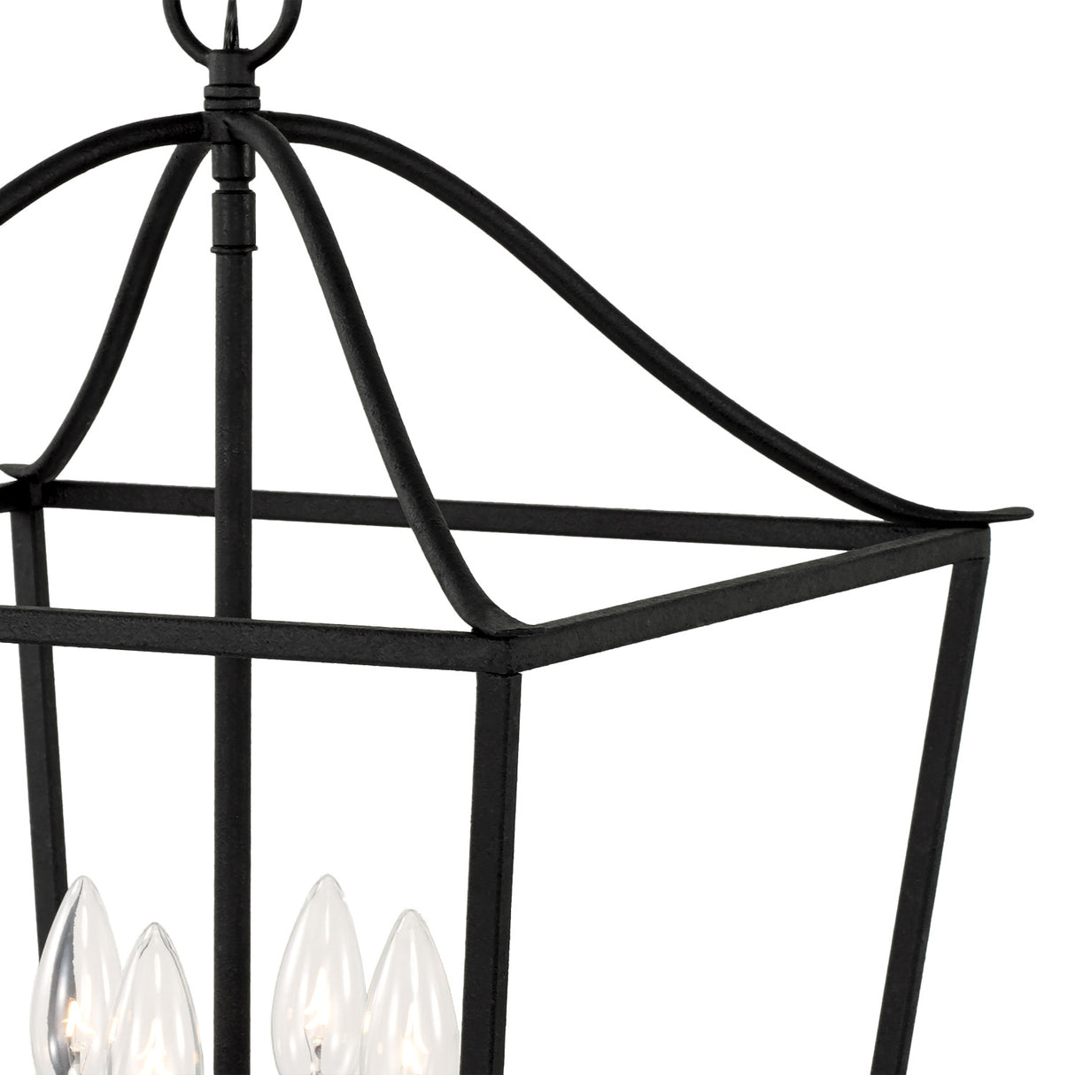 Eloise Lantern Pendant 16", Textured Black