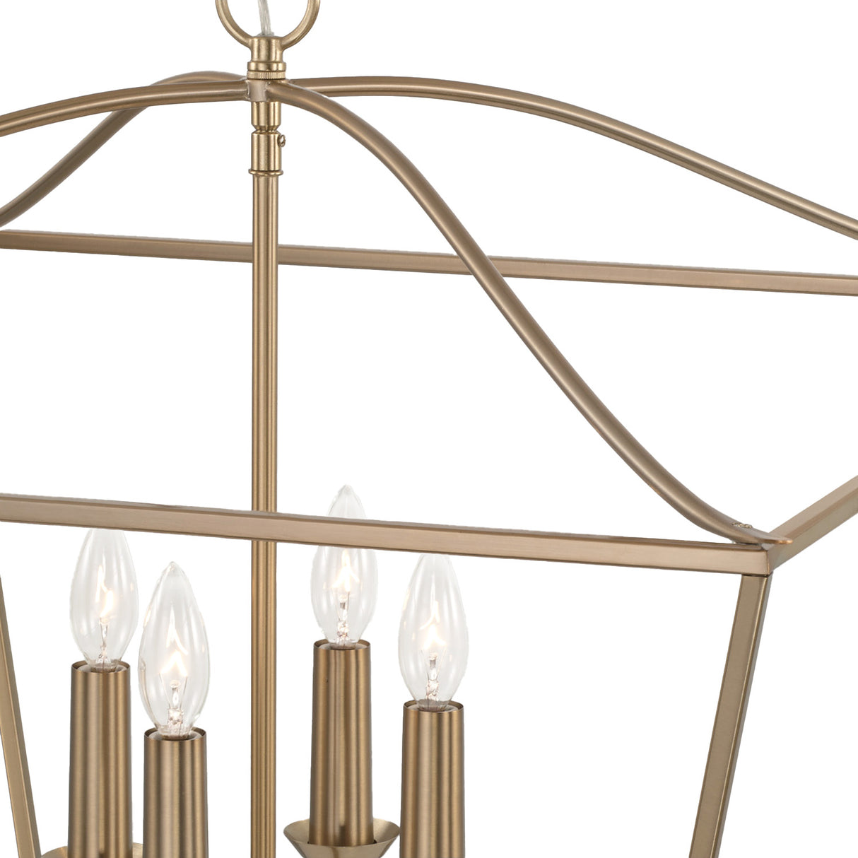 Eloise Lantern Pendant 28", Matte Brass
