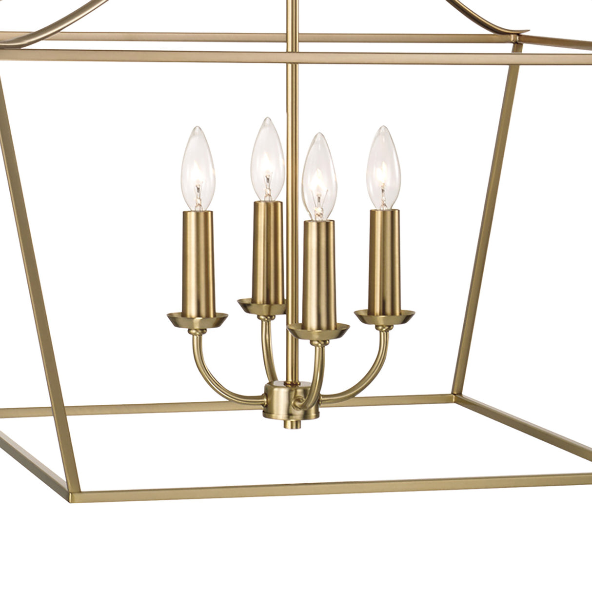 Eloise Lantern Pendant 28", Matte Brass