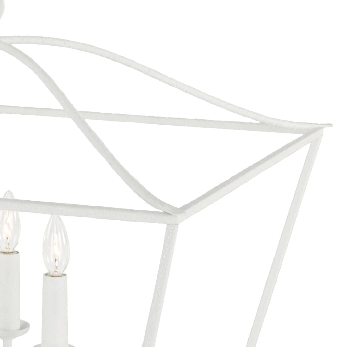 Eloise Lantern Pendant 28", Textured White