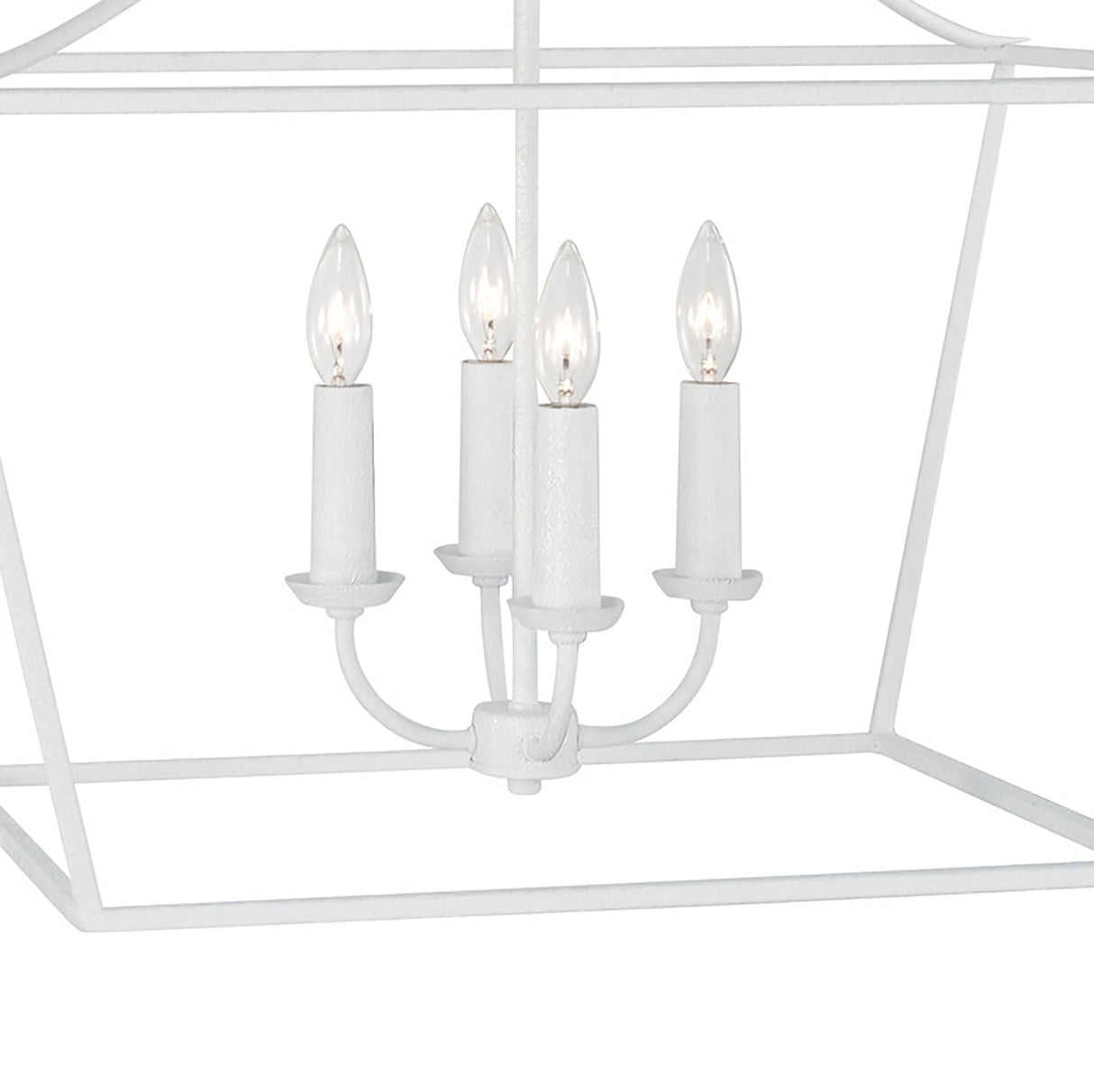 Eloise Lantern Pendant 28", Textured White