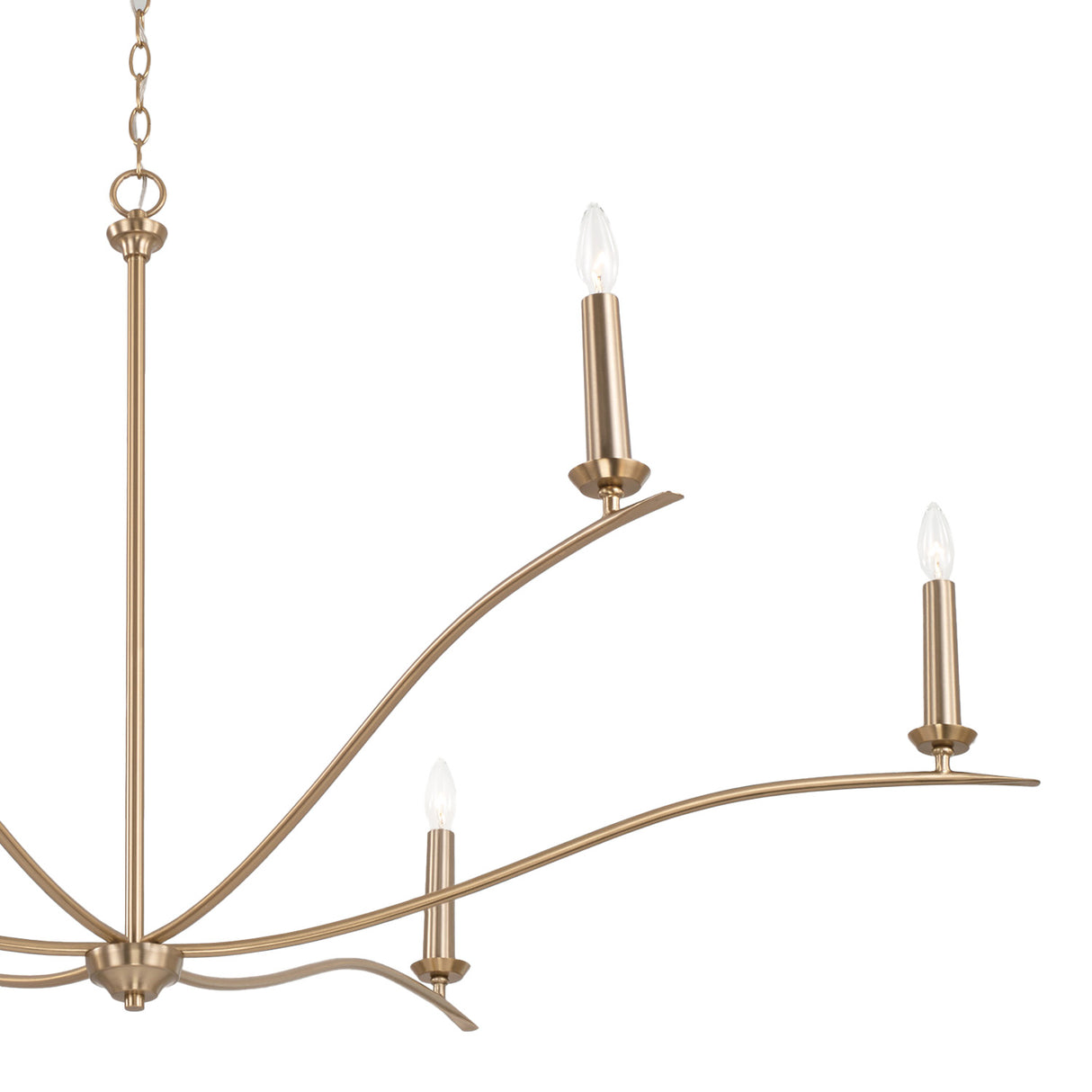 Eloise 6 Light Chandelier 57", Matte Brass