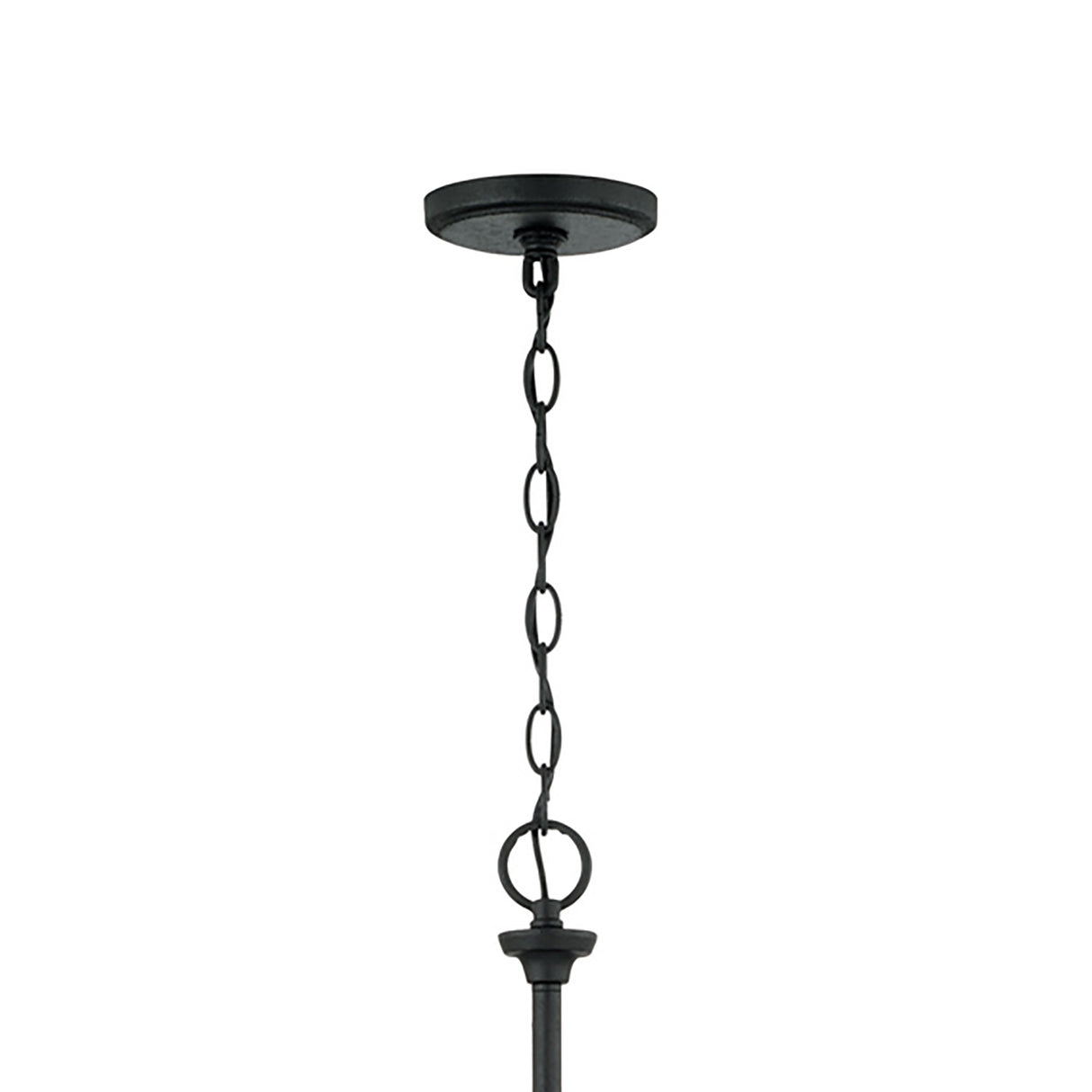 Eloise 6 Light Chandelier 57", Textured Black