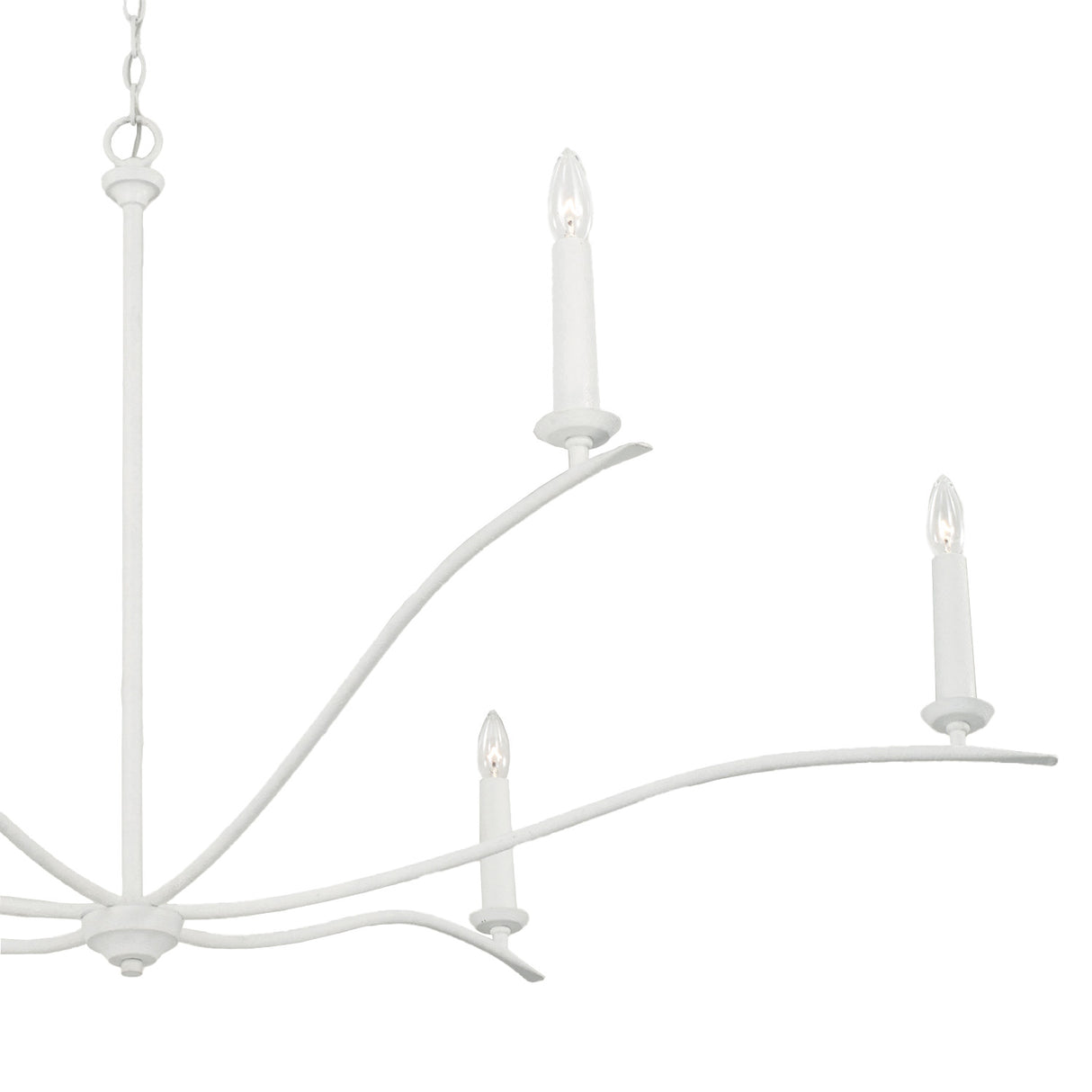 Eloise 6 Light Chandelier 57", Textured White