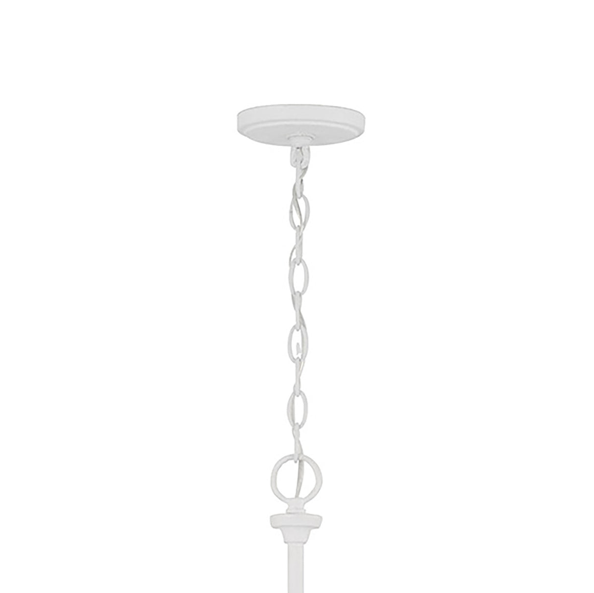 Eloise 6 Light Chandelier 57", Textured White
