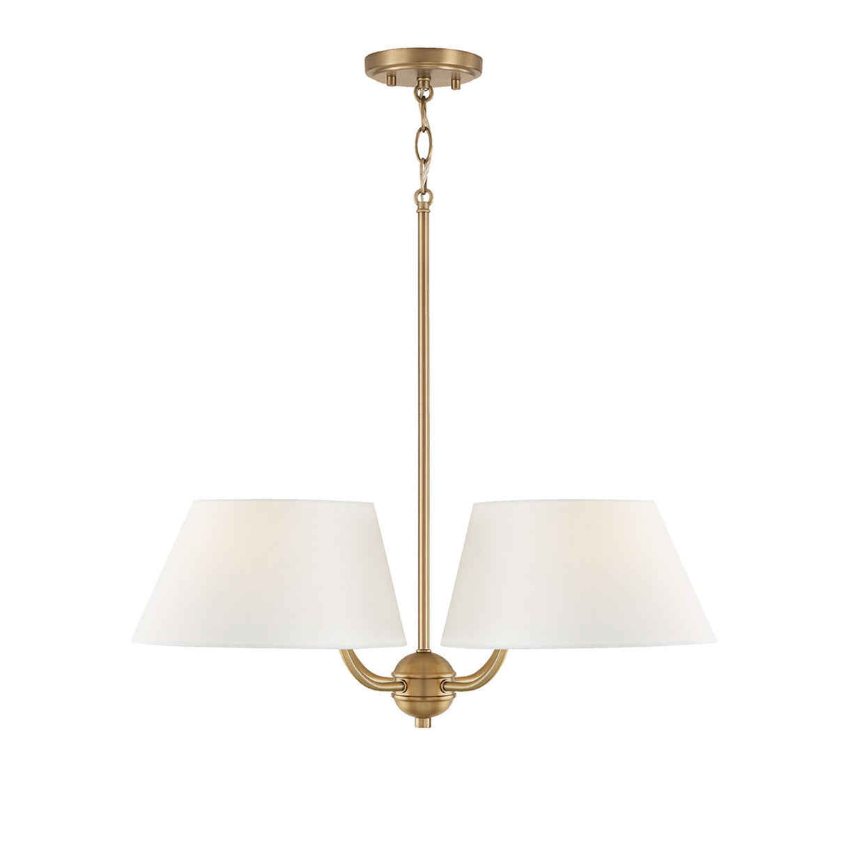 Colton 4 Light Chandelier 26", Aged Brass