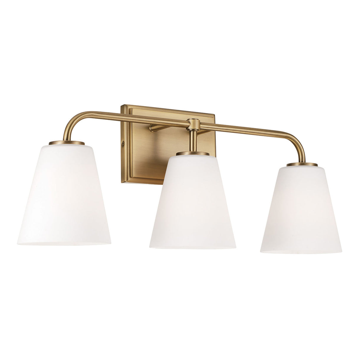 Brier 3 Light Vanity, Aged Brass