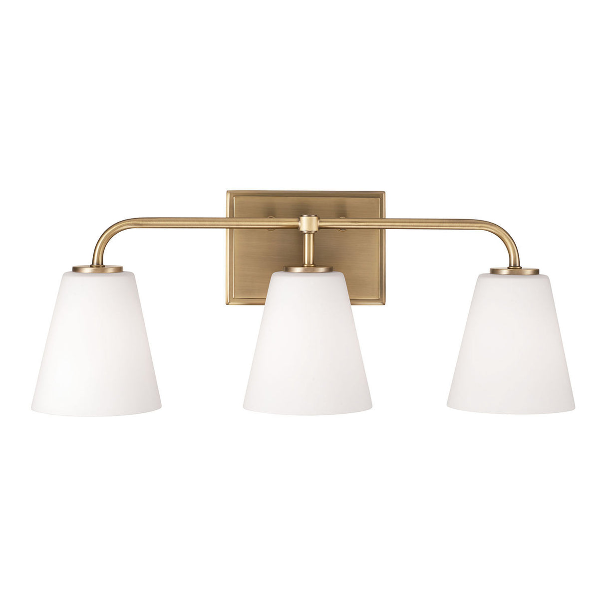 Brier 3 Light Vanity, Aged Brass