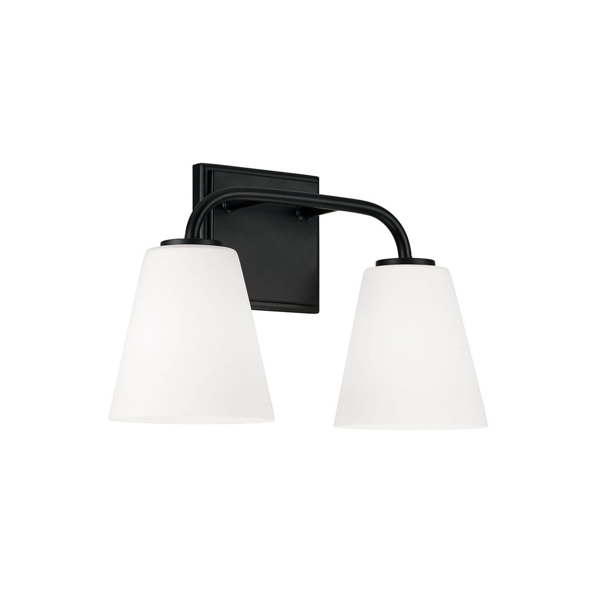Brier 2 Light Vanity, Matte Black