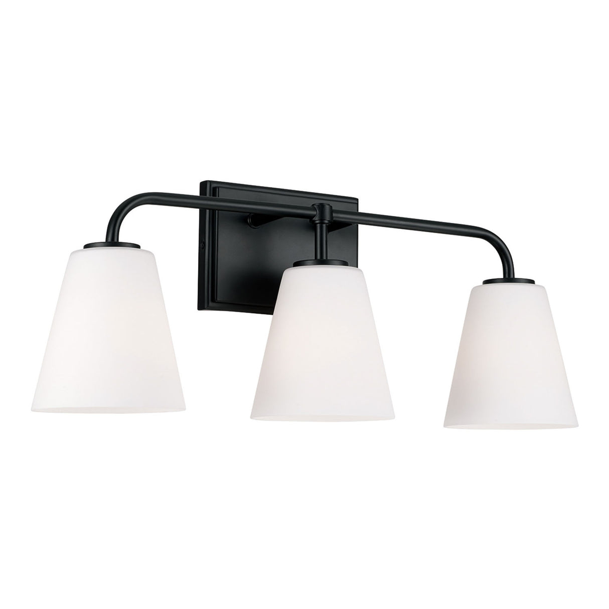 Brier 3 Light Vanity, Matte Black