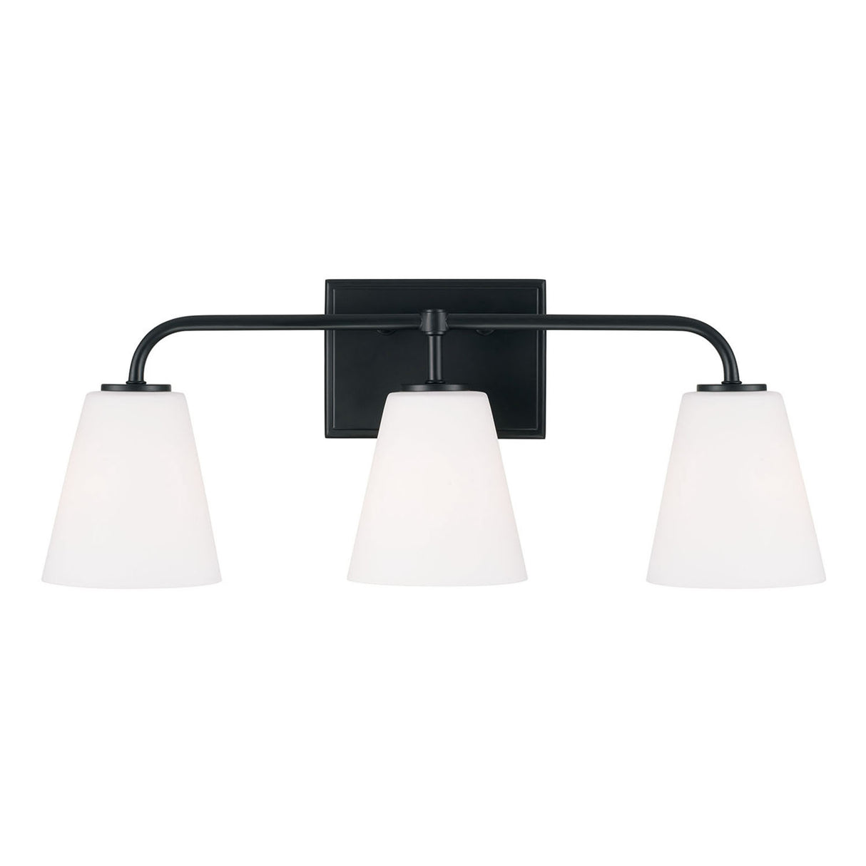 Brier 3 Light Vanity, Matte Black
