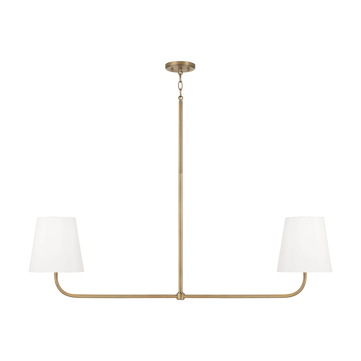 Lior 2 Light Linear Pendant 50", Aged Brass