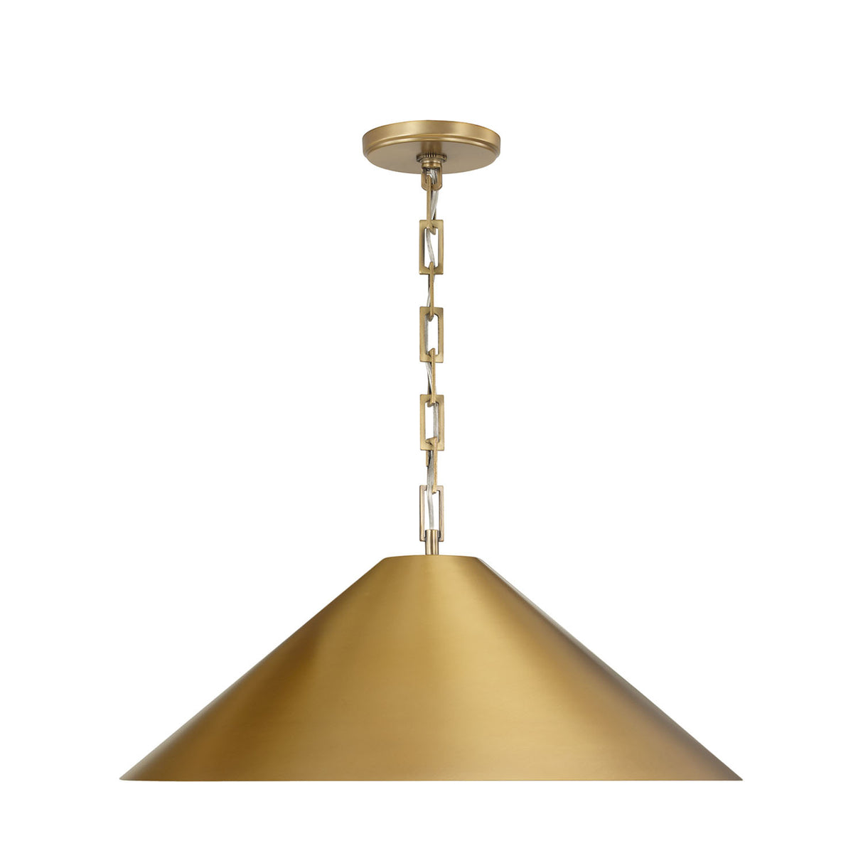 Vita Pendant 22", Aged Brass