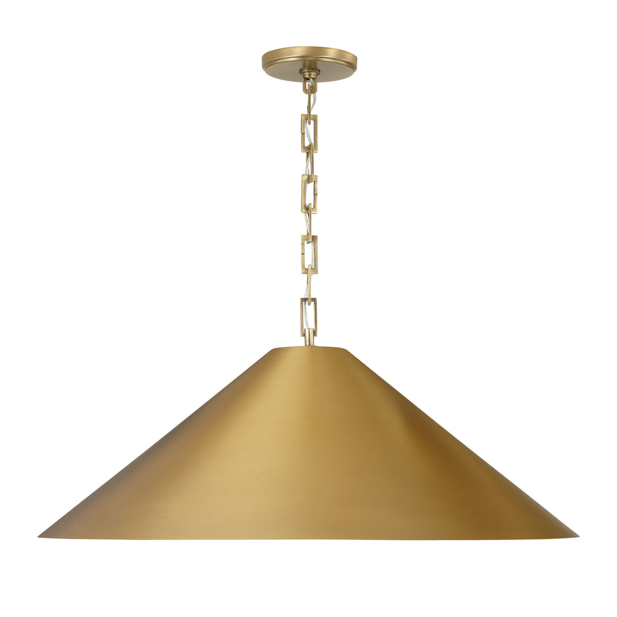 Vita Pendant 28", Aged Brass