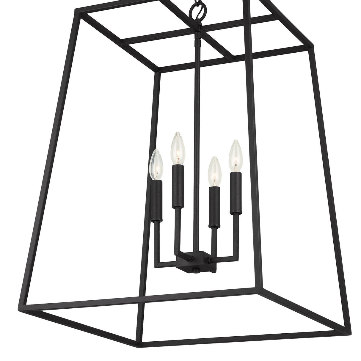 Tilden Lantern Pendant 21", Textured Black