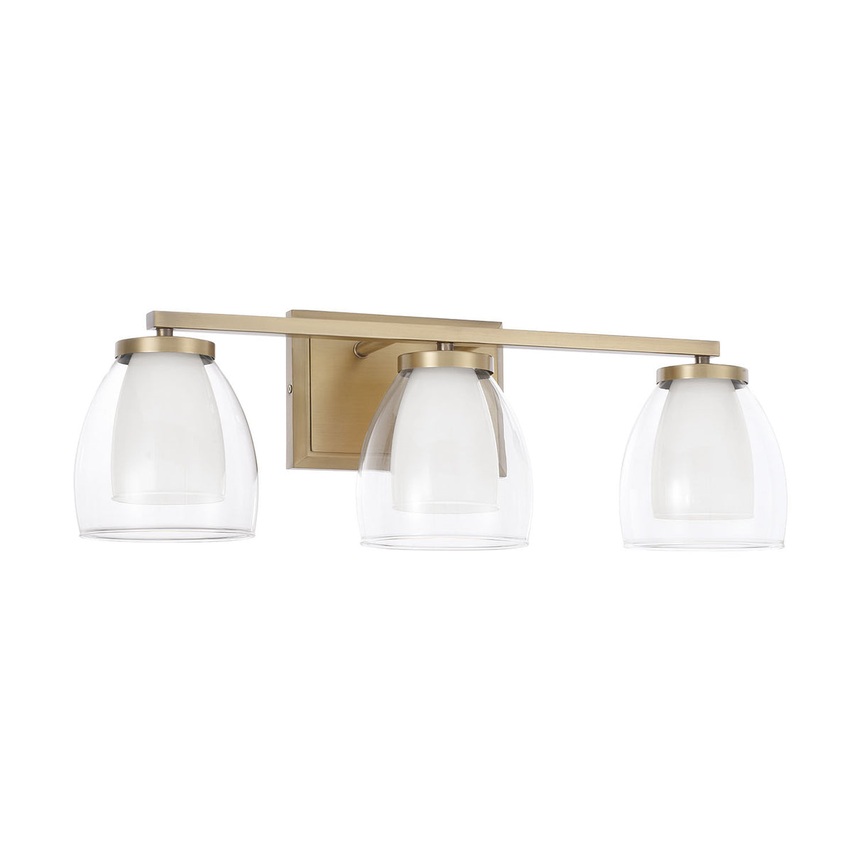 Suri 3 Light Vanity, Aged Brass