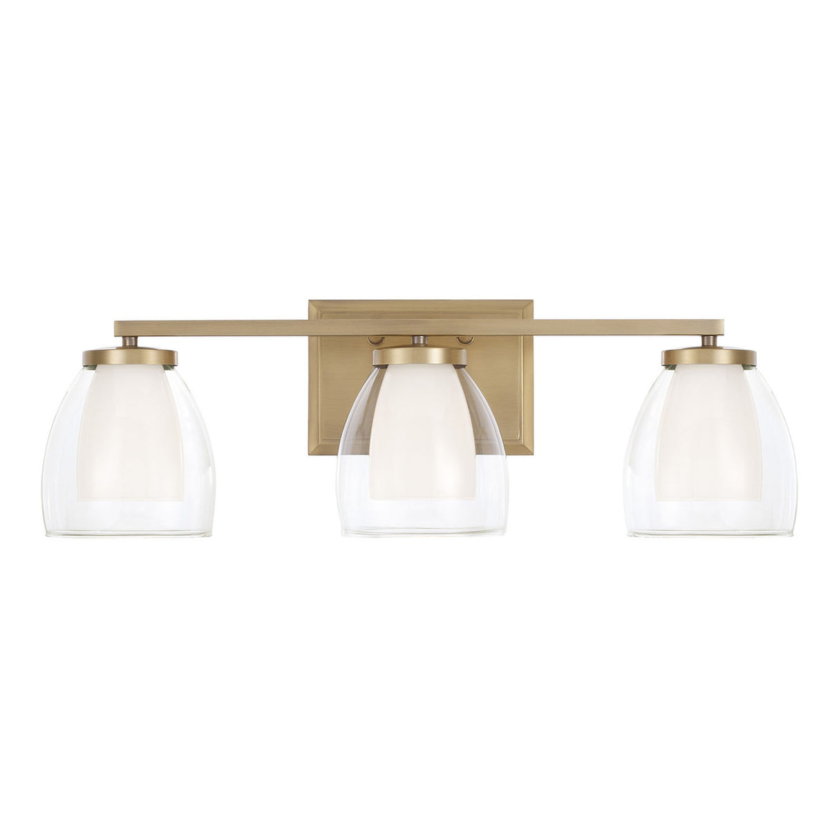 Suri 3 Light Vanity, Aged Brass