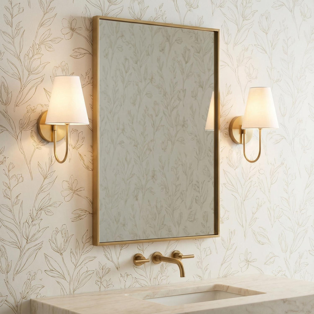 Dorian Wall Sconce 14", Matte Brass
