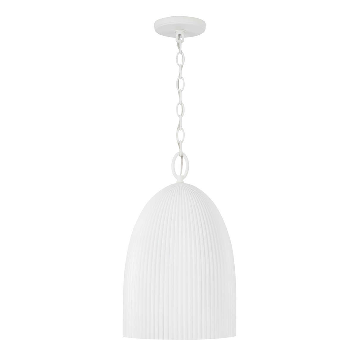 Indie Pendant 11", White Ceramic