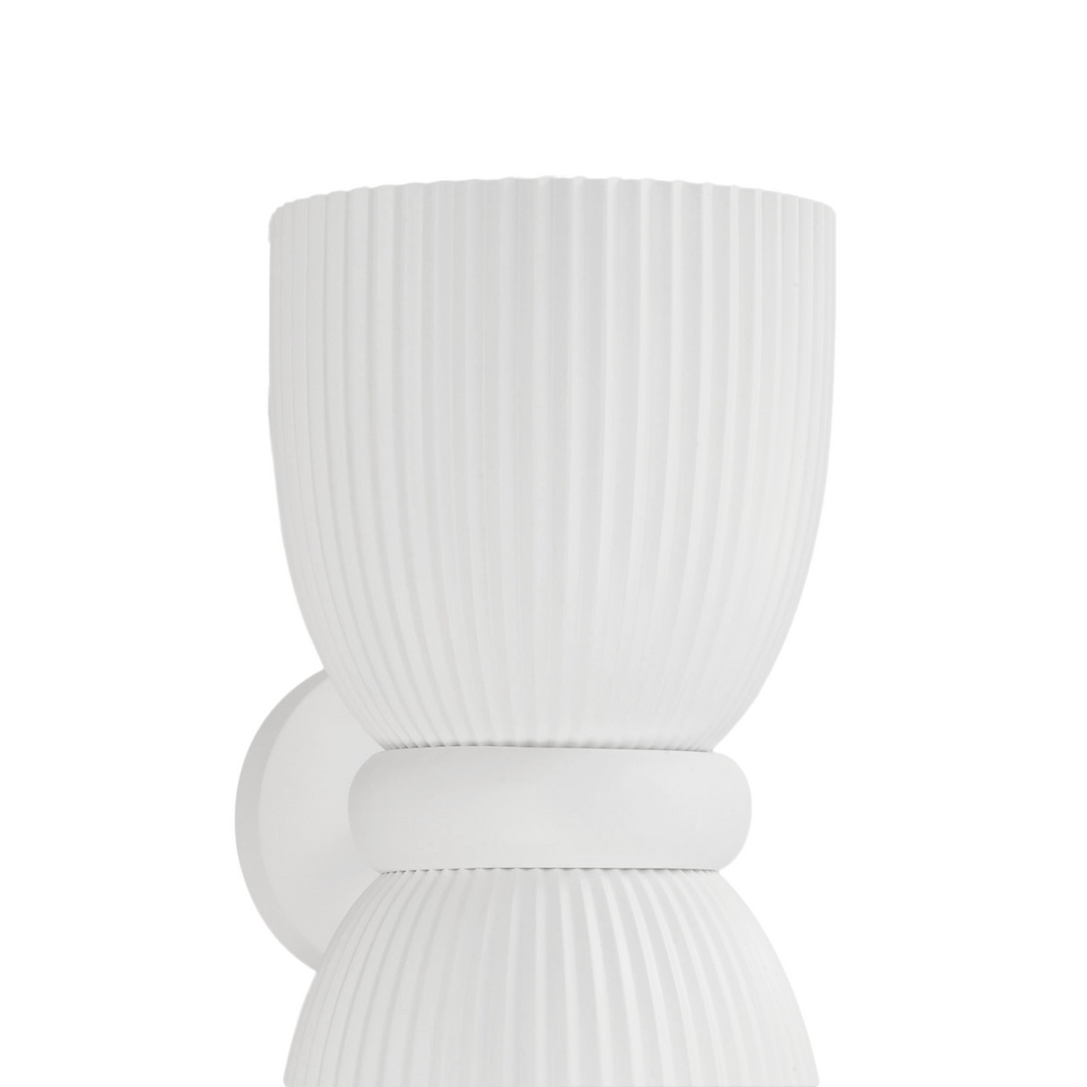 Indie Wall Sconce 17", White Ceramic