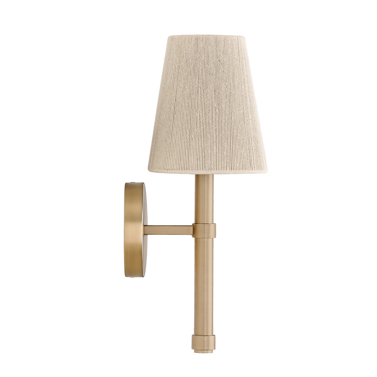 Evren Wall Sconce 17", Matte Brass with Natural Rope