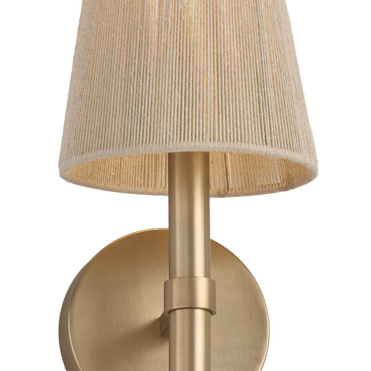 Evren Wall Sconce 17", Matte Brass with Natural Rope