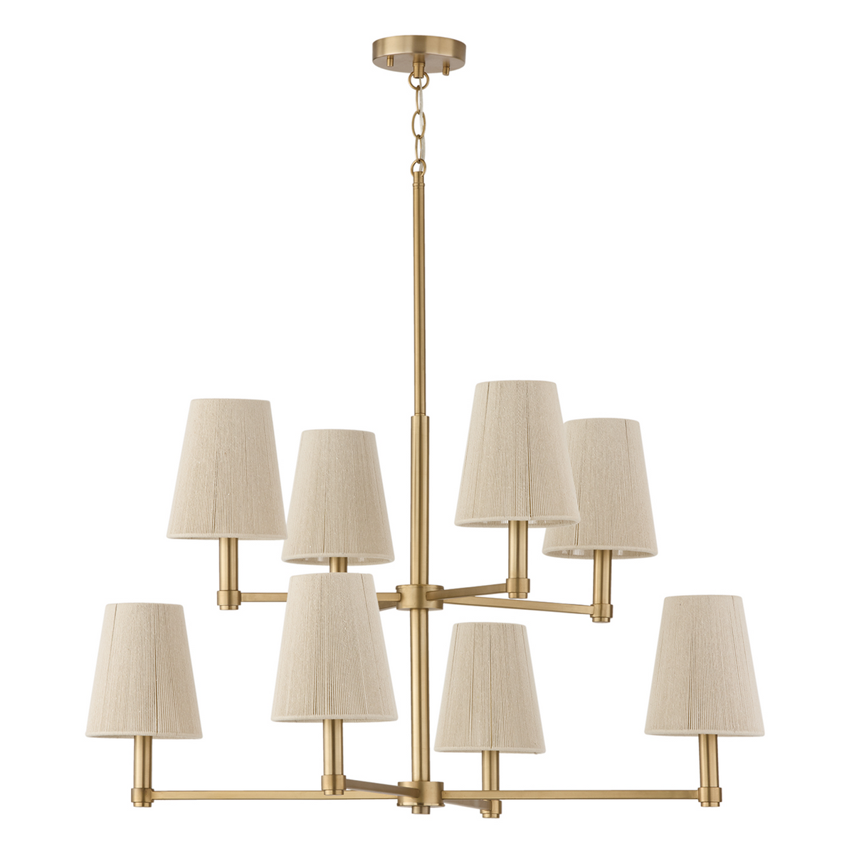 うー Novelbright BRIGHT1、Chandelier Evren 8 Light Two-Tier Chandelier 38