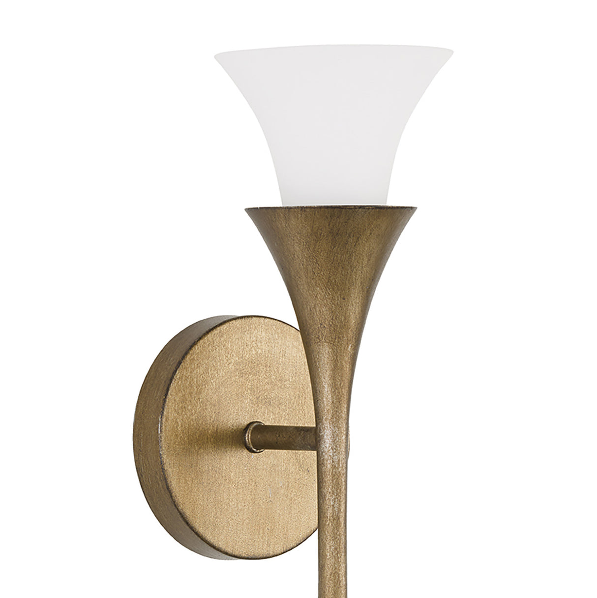 Fleur Wall Sconce 16", Textured Brushed Brass