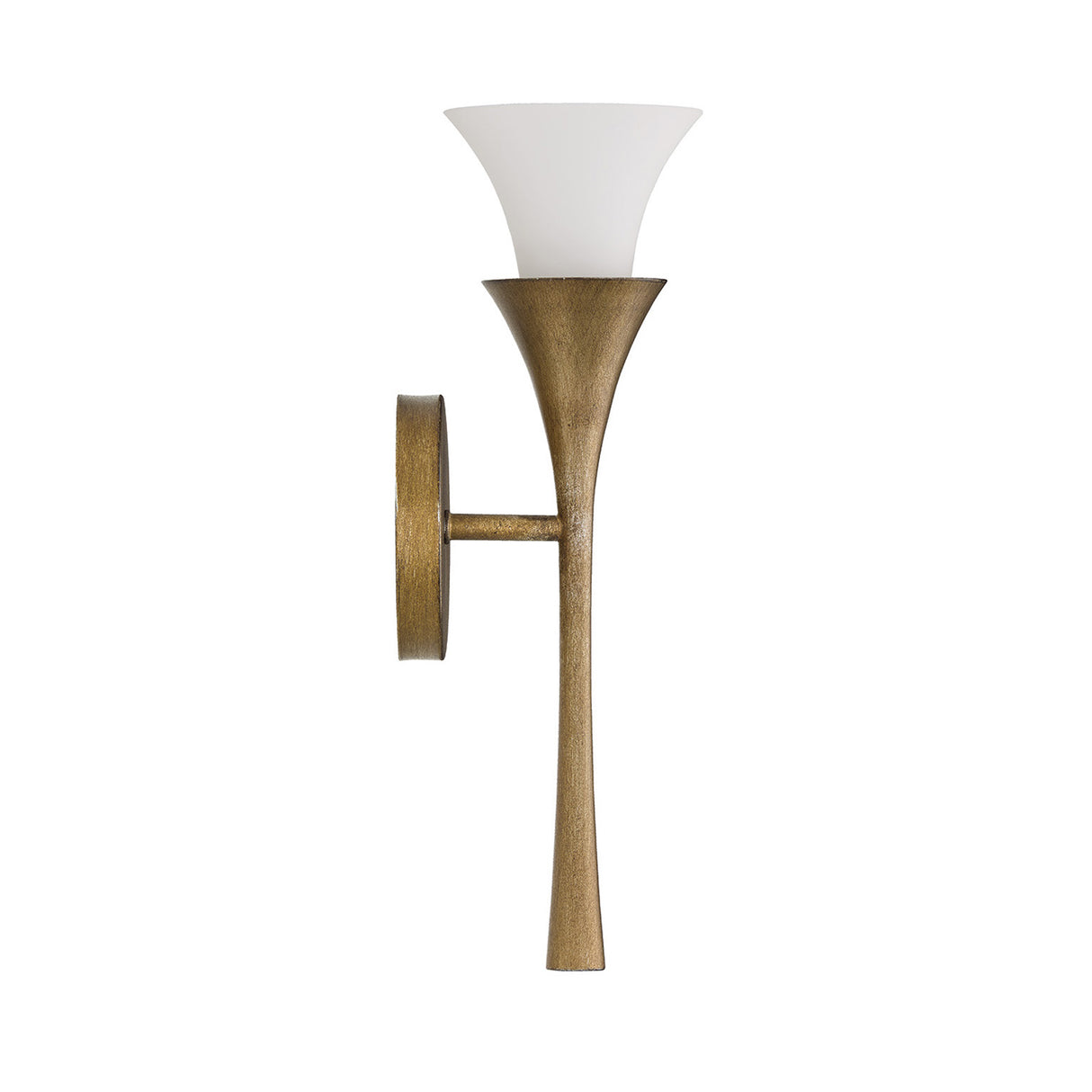 Fleur Wall Sconce 16", Textured Brushed Brass