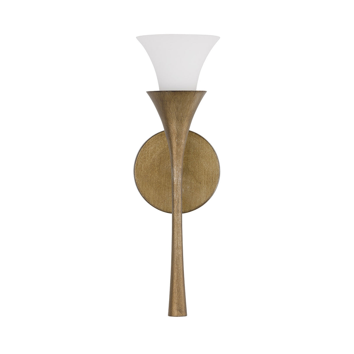 Fleur Wall Sconce 16", Textured Brushed Brass