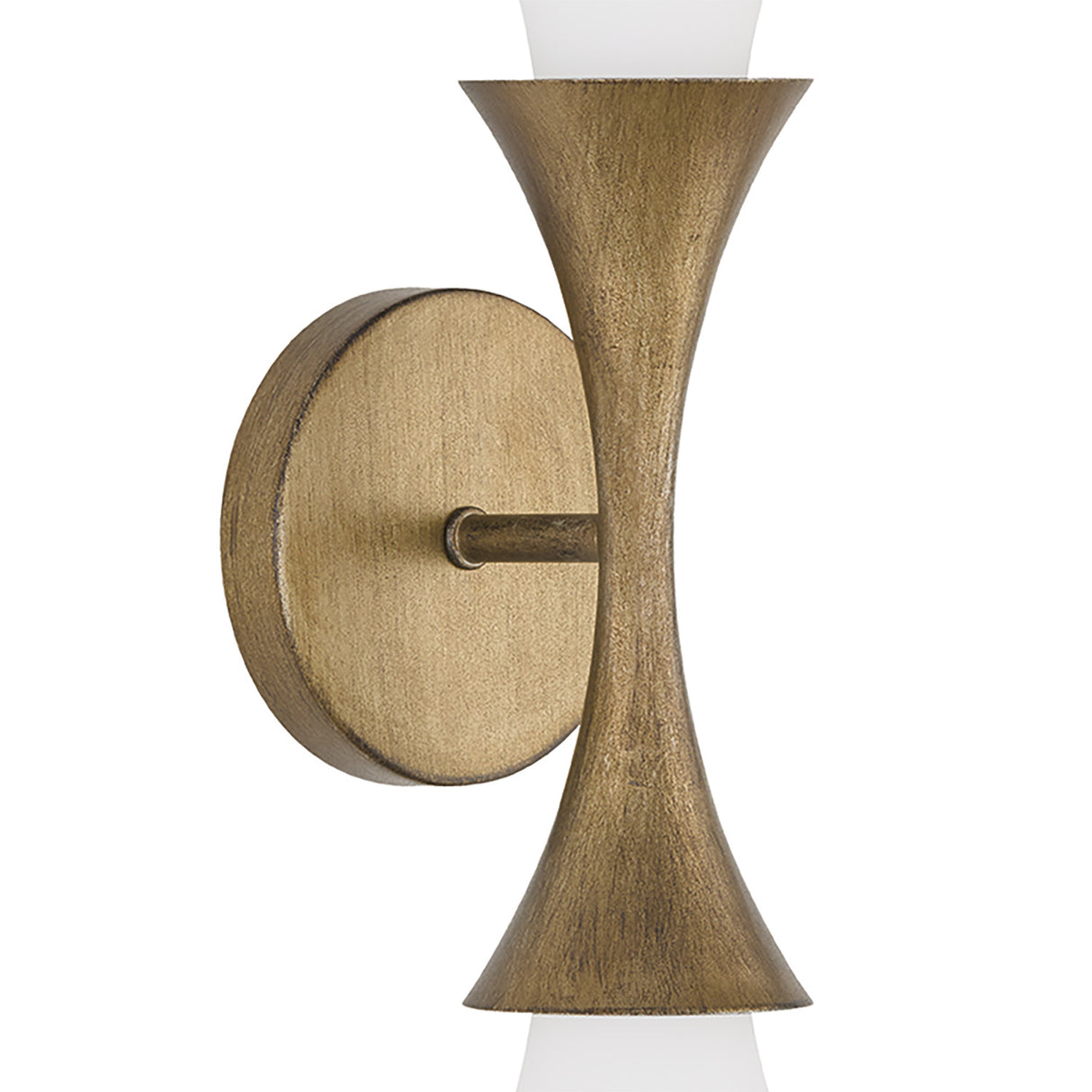 Fleur 2 Light Wall Sconce 15", Textured Brushed Brass