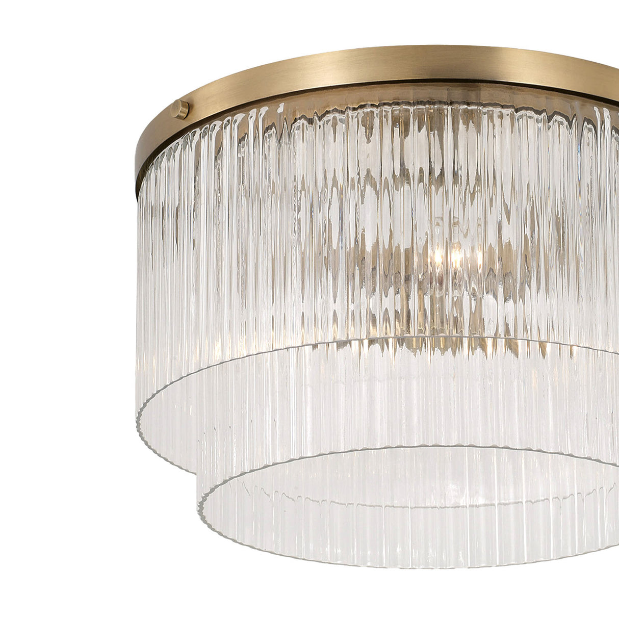 Libra Flush Mount 16", Aged Brass