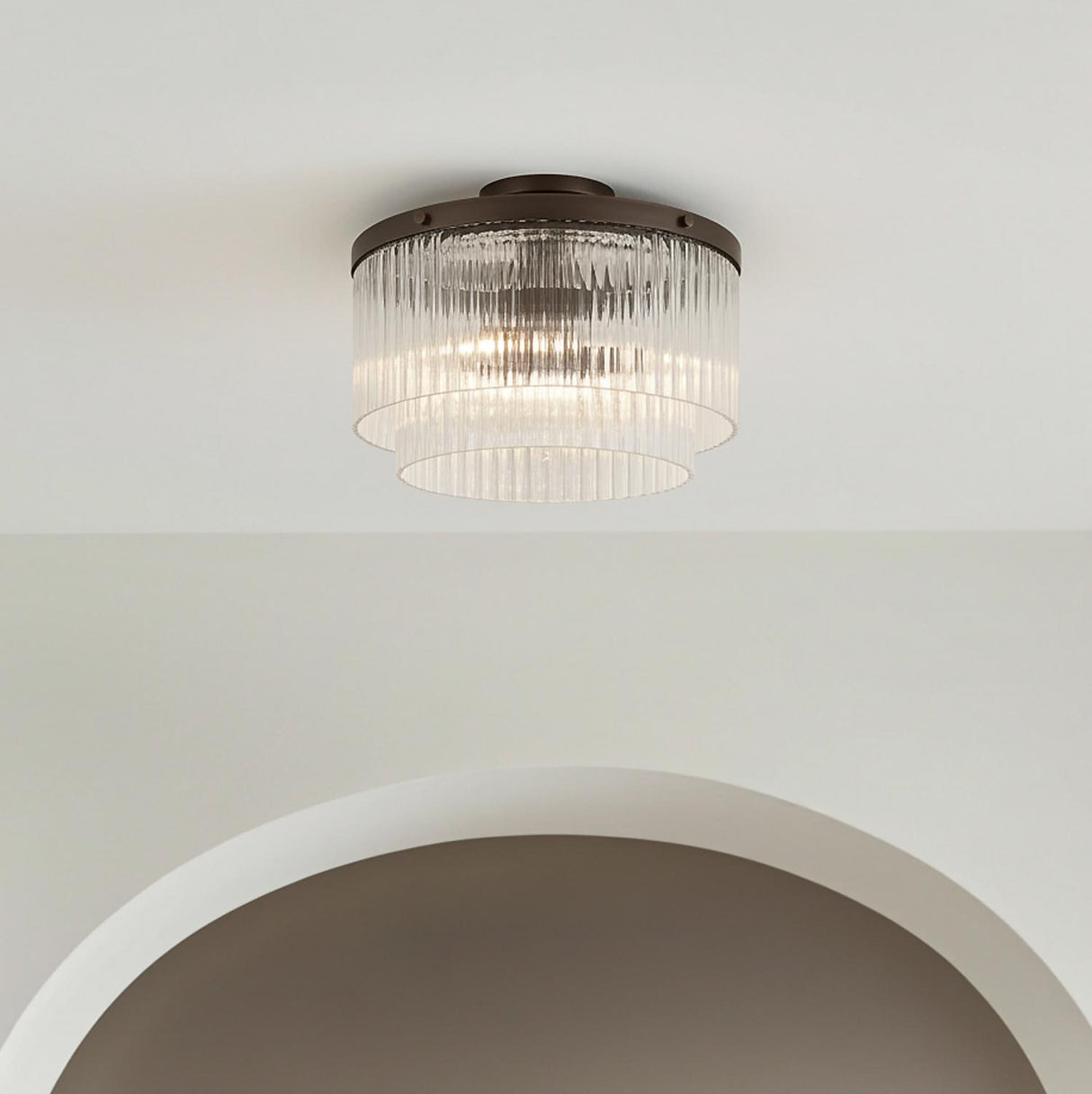 Libra Flush Mount 16", Oiled Bronze