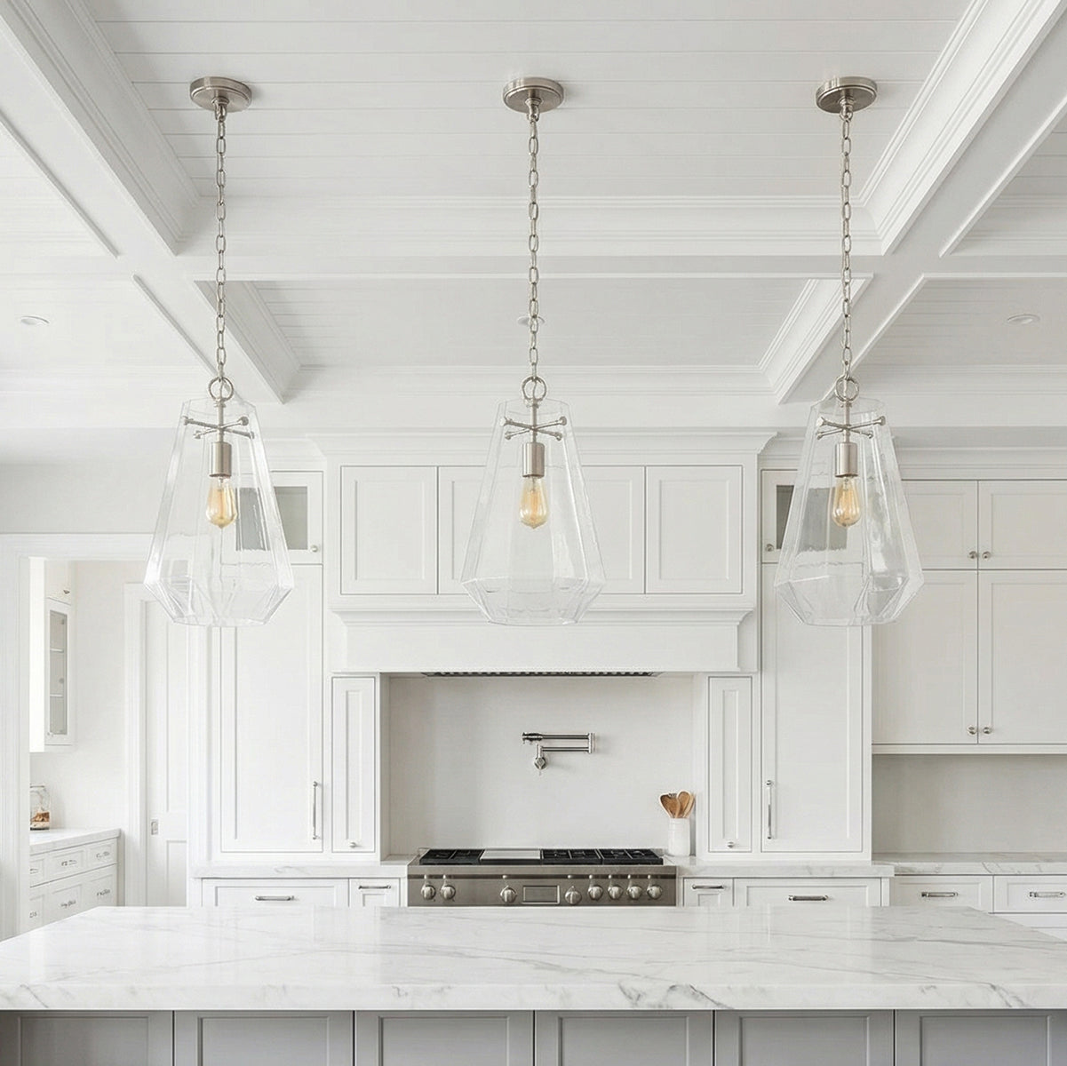 Delmar Pendant 11 for Modern Farmhouse home with White Shiplap